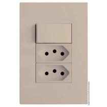 Kit Interruptor Paralelo + Tomada Dupla 10A 4X2 Brs12302-1Ar
