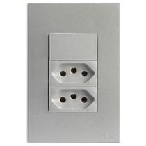 Kit Interruptor Paralelo + Tomada Dupla 20A 4X2 Brs12312-9Pr