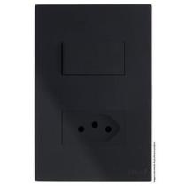 Kit Interruptor Simples + Tomada 10A 4X2 Brs12208-4Bk Kit Interruptor Simples + Tomada 10A 4X2 Brs12208-4Bk