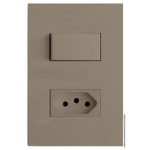 Kit Interruptor Simples + Tomada 10A 4X2 Brs12211-4Fe