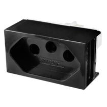 Kit Interruptor Simples + Tomada 20a 4x2 Ilumi LEV Preta