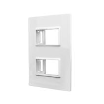 Kit Interruptor Simples + Tomada 20a 4x2 Linha Vivaz Ilumi Kit Interruptor Simples + Tomada 20a 4x2 Linha Vivaz Ilumi