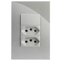 Kit Interruptor Simples + Tomada Dupla 10A 4X2 Brg11344-1Pr