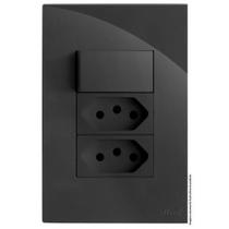 Kit Interruptor Simples + Tomada Dupla 20A 4X2 Brg11349-2Gf Kit Interruptor Simples + Tomada Dupla 20A 4X2 Brg11349-2Gf