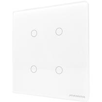 Kit interruptores Inteligente 4x4 Wifi 4 Botões Branco Casa Inteligente sofisticada