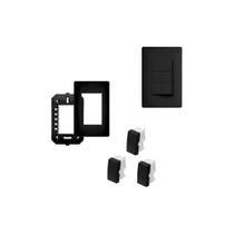 Kit InterruptorTriplo Paralelo Preto com Placa16A/250V Habitat - Fame Kit InterruptorTriplo Paralelo Preto com Placa16A/250V Habitat - Fame