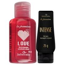 Kit Intimidade Sexy: Gel Intense + Óleo De Massagem Sensual Hot Love Kit Intimidade Sexy: Gel Intense + Óleo De Massagem Sensual Hot Love