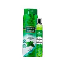 Kit Intimo e Sensual com 2 itens Sabonete Intimo 200ml e Perfume de Calcinha 40ml Menta - Apinil