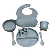 Kit Introdução Alimentar Bebe 8 Peças Silicone