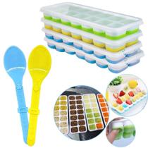 Kit Introdução Alimentar Bebê Forminhas + Colheres Interativas