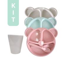 Kit Introdução Alimentar Bebê Prato Copo Talher