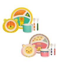 Kit introdução alimentar bebe refeição infantil oxford 5 peças