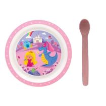 Kit Introdução Alimentar Colher e Pratinho Buba Rosa Kit Introdução Alimentar Colher e Pratinho Buba Rosa