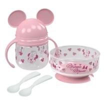 Kit Introdução Alimentar Infantil Prato Ventosa Copo Alça 260ml 2 Colher Disney Plasutil Kit Introdução Alimentar Infantil Prato Ventosa Copo Alça 260ml 2 Colher Disney Plasutil
