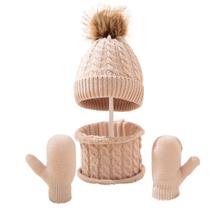 Kit inverno bebê rn touca cachecol luva gorro de lã infantil