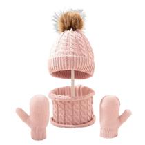Kit inverno bebê rn touca cachecol luva gorro de lã infantil