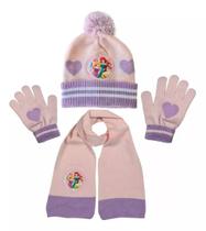 Kit Inverno Gorro+luva+cachecol Infantil Menina Personagem