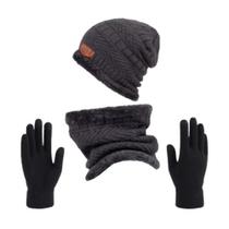 Kit Inverno Touca de Frio + Gola Forrada+ Luva Unissex