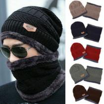 Kit Inverno Touca e Cachecol Com Gola Macio Unissex Kit Inverno Touca e Cachecol Com Gola Macio Unissex