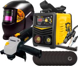 Kit Inversora De Solda 120a 220v Mma Tig + Acessórios