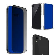 Kit IPhone XR Película Privacidade + Película da Câmera 3d + Capa Capinha Case