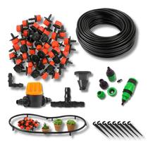 Kit Irrigação 24 Vasos Horta Gotejamento Microtubo Completo