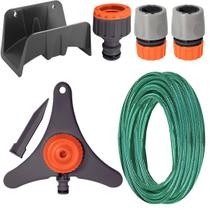 Kit irrigação aspersor estatico + mangueira + acessórios