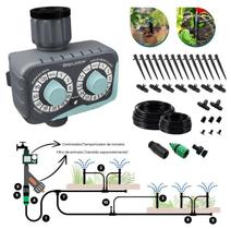 Kit Irrigação Jardim Horta + Temporizador Automático 1 Saída
