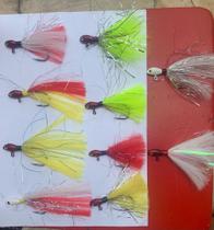 Kit isca articial streamer jig cores variadas anzol black reforçado