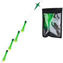 Kit Isca Artificial Bird Teaser Com 4 Lulas Com Anzol Inox 7/0 Para Pesca Oceânica Corrico Trolling Completo