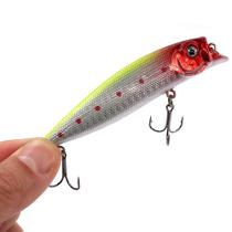 Kit Isca De Pesca Dura Popper Com 2 anzol e Olhos simulados em 3D