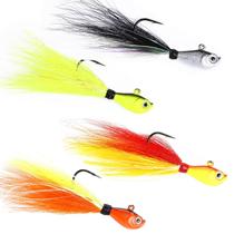 Kit Iscas Artificiais Pesca Fundo Streamer Jig Marine Sports 15g 20g 4un Kit Iscas Artificiais Pesca Fundo Streamer Jig Marine Sports 15g 20g 4un