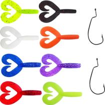 Kit Iscas Grub Duplo 9cm 7g Anzol OffSet Matadeira P/ Traira