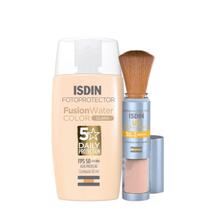 Kit ISDIN Brush Mineral Fusion Water 5 Stars Color Clara (2 produtos) Kit ISDIN Brush Mineral Fusion Water 5 Stars Color Clara (2 produtos)