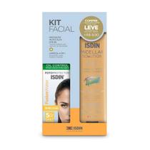 Kit Isdin Facial Protetor Solar Fusion Water Fps60 50ml + Água Micelar 4 em 1 400ml