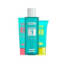Kit Isdin Oily Skin Acniben - Gel de Limpeza e Gel Creme e Gel Facial Secativo para Espinhas 13,8g