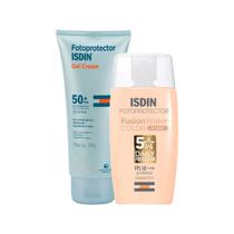 Kit Isdin - Protetor Solar Facial com Cor FPS 50 Clara e Protetor Solar Corporal FPS 50+