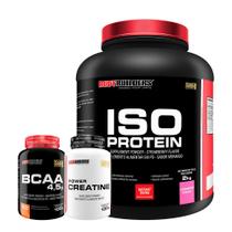 Kit Iso Protein 2kg + Power Creatina 100g + BCAA 100g Tangerina - Bodybuilders