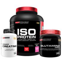 KIT Iso Protein 2Kg + Power Creatina 100g + Glutamina 100% 300g - Bodybuilders