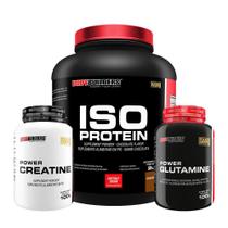 Kit Iso Protein 2Kg+ Power Creatina 100G+ Power Glutamina