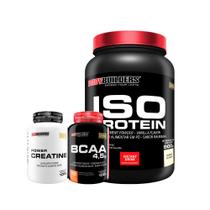 Kit Iso Protein 900g + BCAA 100g Tangerina + Power Creatina 100g - Bodybuilders