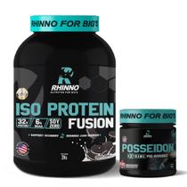 Kit Iso Protein Fusion Cookies + Pré Treino Posseidon Nutrition For Bigs