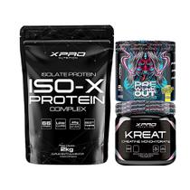 Kit Iso-X 2kg - XPro + XTreme Pré-Workout 300g + Kreat Creatine Monohydrate 300g Kit Iso-X 2kg - XPro + XTreme Pré-Workout 300g + Kreat Creatine Monohydrate 300g