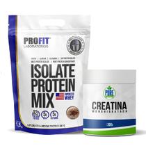 Kit Isolate Protein 1,8Kg Chocomalte Profit + Creatina 300g Pure