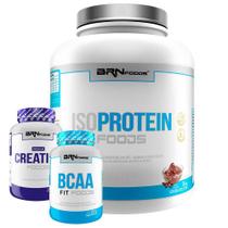 Kit Isoprotein Foods 2Kg+ Bcaa 100G Tan+ Creatine Foods 100G - Brn Foods