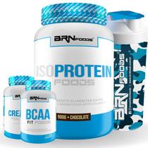 Kit IsoProtein Foods 900g + Creatine Foods 100% 300g + BCAA 100g Tangerina+ Coqueteleira BRNFOODS Kit IsoProtein Foods 900g + Creatine Foods 100% 300g + BCAA 100g Tangerina+ Coqueteleira BRNFOODS