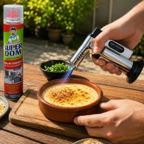 Kit Isqueiro Profissional Maçarico Culinário Refil Gás 250ml