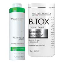 Kit Italian Beauty Escova Progressiva Selagem 2 Passos