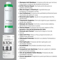 Kit Italian Beauty Shampoo Antiresíduos Btox Orgânico 2l