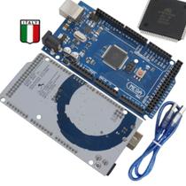 Kit Italy Com Placa Para Arduino Mega 2560 R3 Atmega2560-16u + Cabo Usb - caldeiraTECH